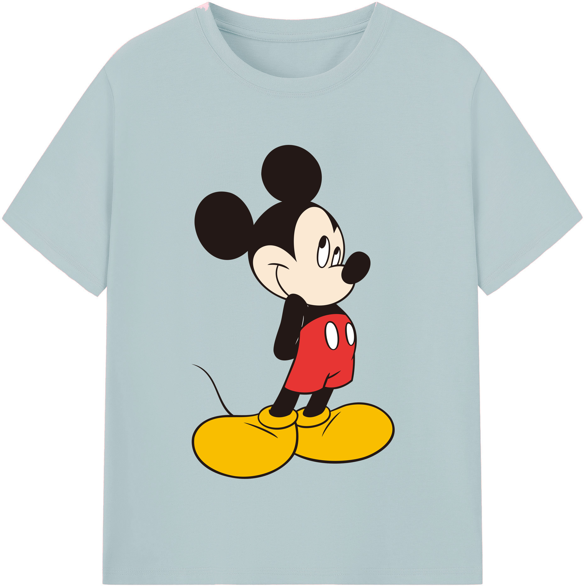 （画像用） ミッキーマウス Mickey Mouse 綿100％半袖Tシャツ（フロントプリント）